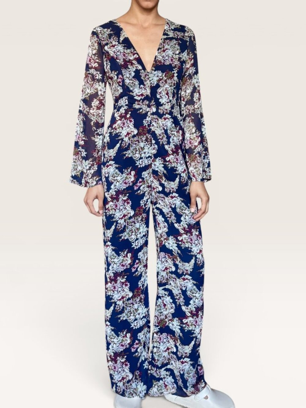 Lucca Couture for Anthropologie Arambol Wide-Leg Jumpsuit with Romantic Florals‎